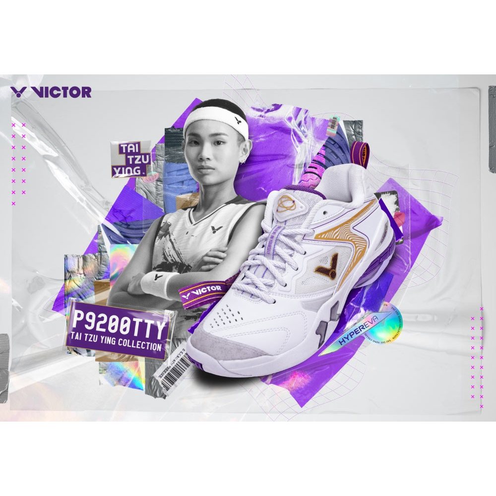 【 ของแท้ 💯% 】รองเท้าแบดมินตันวิคเตอร์ P9200TTY TAI TZU YING Collection สีขาว (P9200TTY-A)
