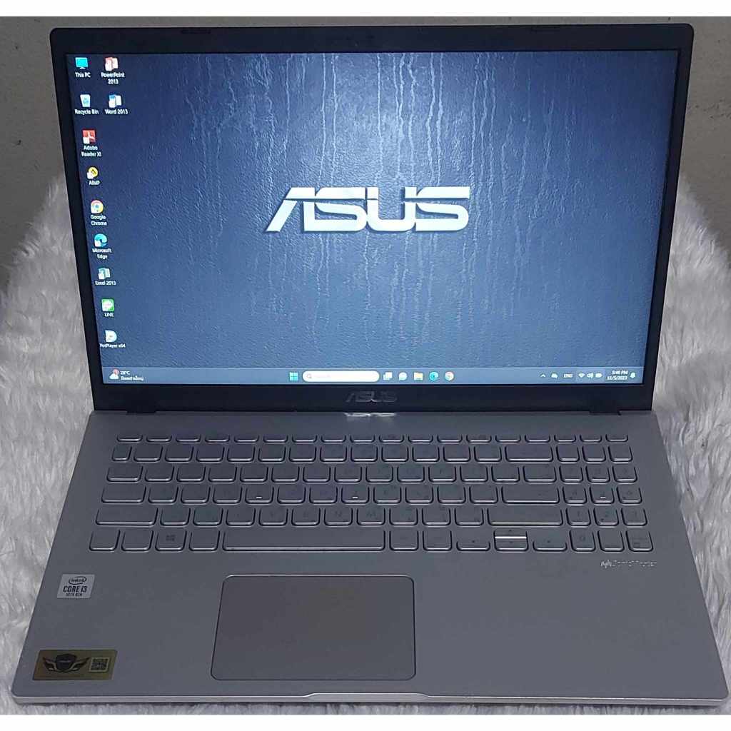 โน๊ตบุ๊คมือสอง  Intel Core i3-1005G1   Asus X509JA-EJ140T      จอ 15.6 inch  บอดี้มีรอยขีดข่วน ด้านบ