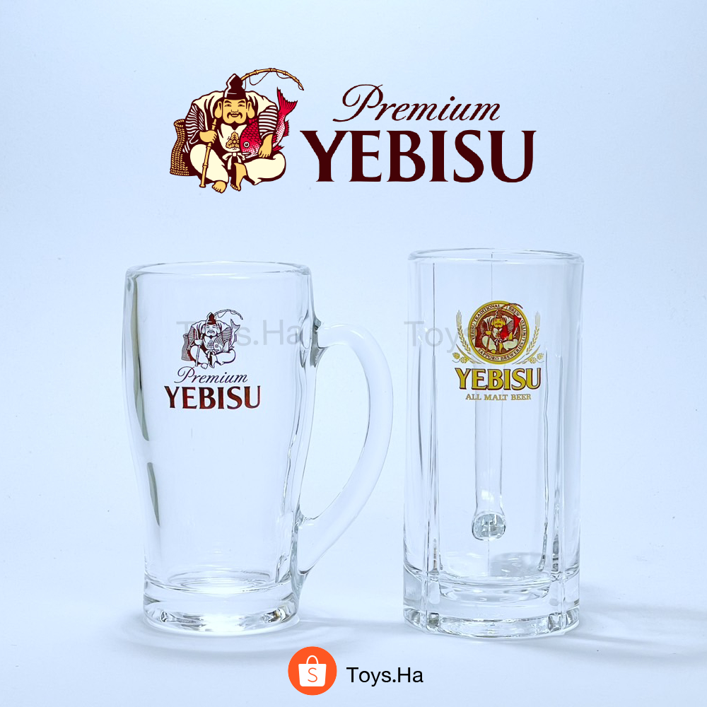 ของแท้! แก้วเบียร์ Yebisu มีหู แบรนด์ Yebisu สินค้าจากญี่ปุ่น