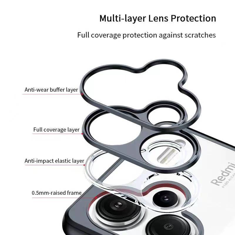 Poco X6 Pro 5G/Poco X6/Redmi Note13 Pro PlusเคสกันกระแทกขอบสีหลังใสRedmi Note13 5G/4G/Redmi Note13Pro/Redmi Note13Pro+5G - รูปที่ 5