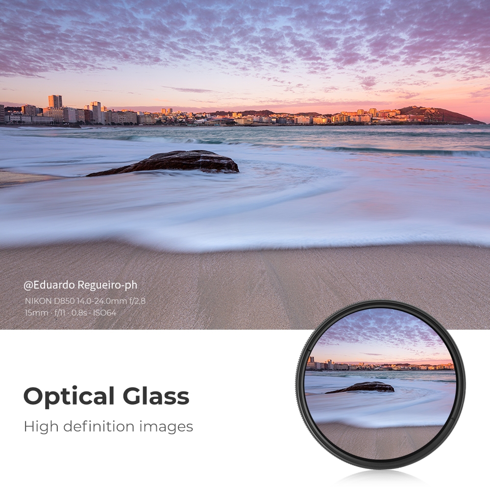 K&F ND2-ND400 Filter ฟิวเตอร์ลดปริมาณแสงชนิดปรับหมุนได้ Variable Fader Neutral Density ND Filter B Series ประกันศูนย์ไทย