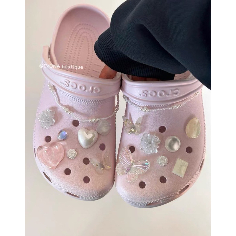 พร้อมส่ง (ใช้โค้ดลด)💗 jibbitz ตัวติดรองเท้า crocs 14ชิ้น/set ไม่มีสร้อยมุก [IVONA]💗🦋