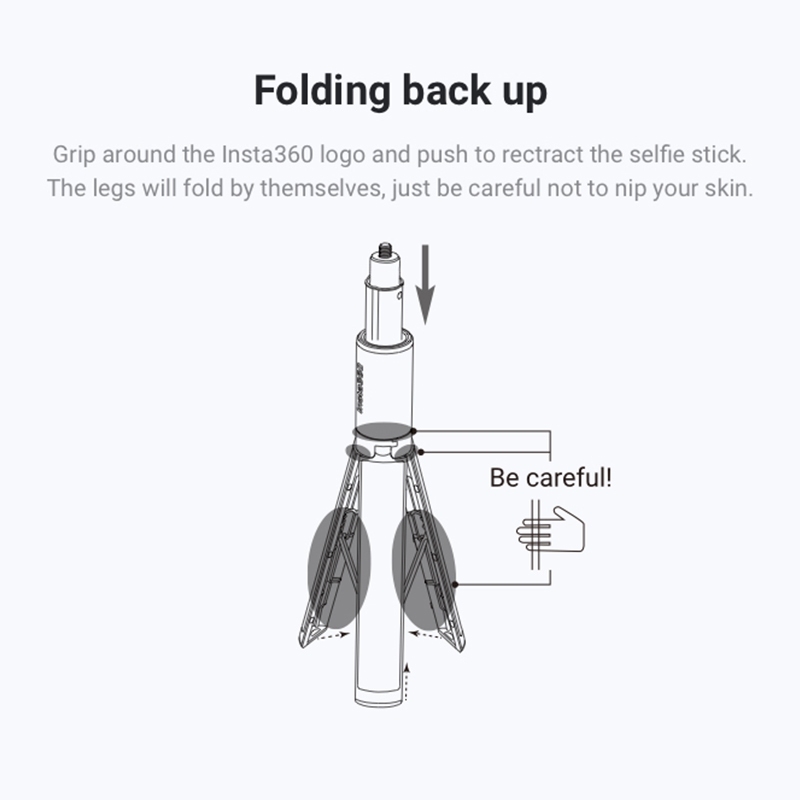 Insta360 2-in-1 Invisible Selfie Stick + Tripod 24-105 cm For GoPro / Insta360 / DJI | Action camera ของแท้ By Aquapro - รูปที่ 7