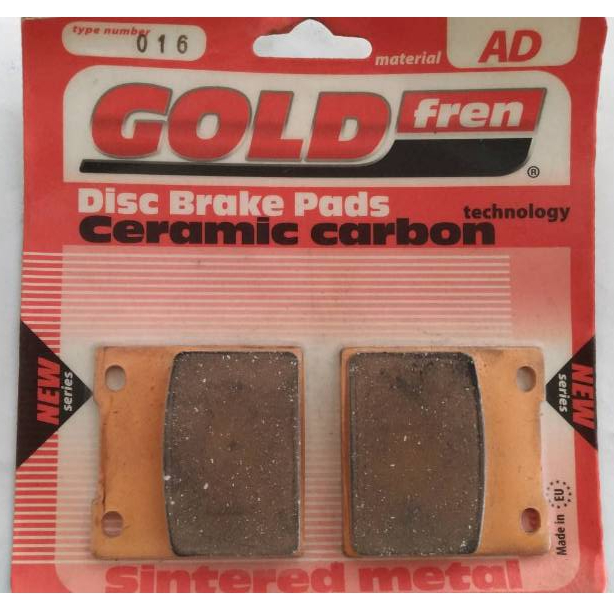 ผ้าเบรคหน้า Goldfren No.016 สำหรับรถ KAWASAKI Z250 '78-81 ZX1200 '04-06 ZX-7R '96-03 SUZUKI GSX400 '