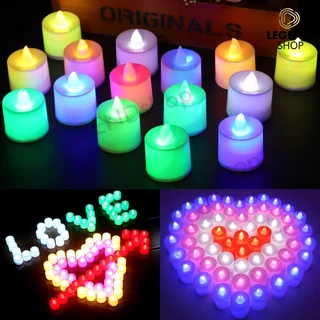 เทียน LED จำลองเปลวไฟ เทียนไข โคมไฟเทียน เชิงเทียนไฟฟ้า LED รูปเทียน เทียนปลอม ไฟตกแต่ง ไม่มีเปลวไฟและควัน