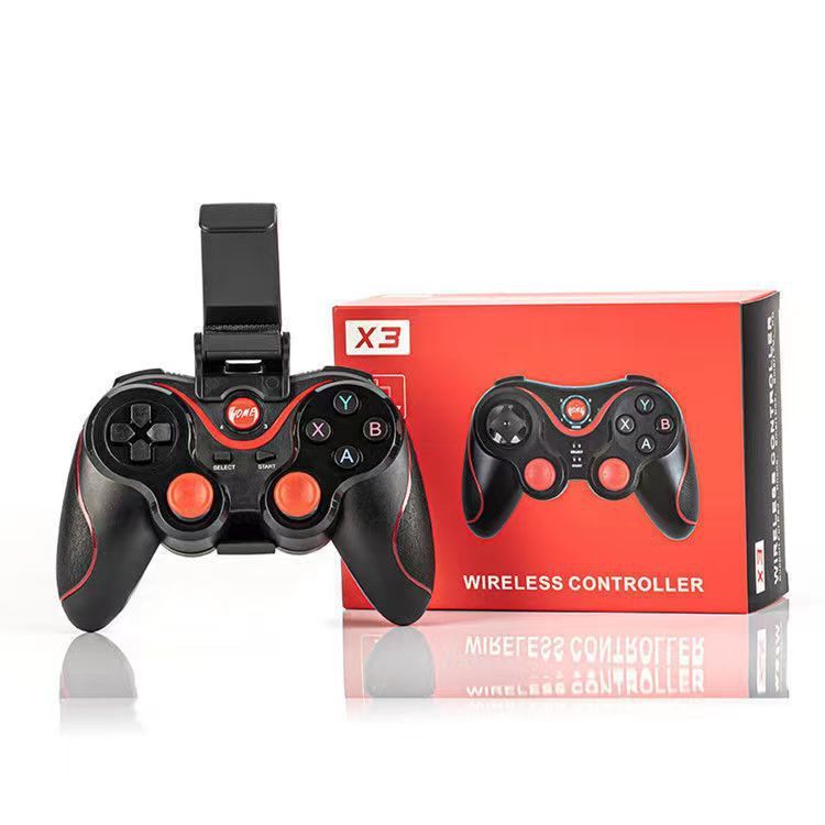 จอยสติ๊ก X3 ใหม่2023 จอยเกมบลูทูธไร้สายพร้อมขาตั้ง สำหรับโทรศัพท์มือถือสมาร์ทโฟนและแท็บเล็ตในระบบ IOS Android Gamepad X3