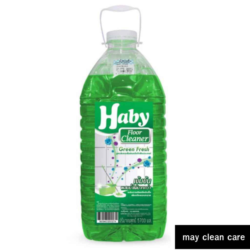 Haby น้ำยาถูพื้น  (ถูพื้นสีเขียว) ขนาด 5700 มล กลิ่น Green Fresh