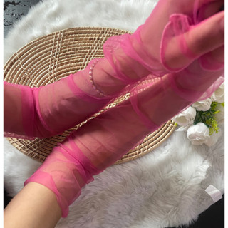 🇹🇭ปลอกแขนเจ้าสาว ถุงมือยาววันเกิดแบบบางสินค้าพร้อมส่ง