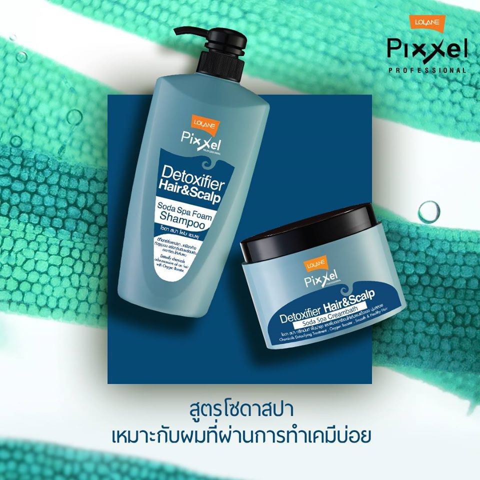Lolane Pixxel Detoxifier Hair&Scalp  Soda Spa Foam Shampoo/DETOXIFIER HAIR  แชมพูดีท็อกเส้นผมและหนัง