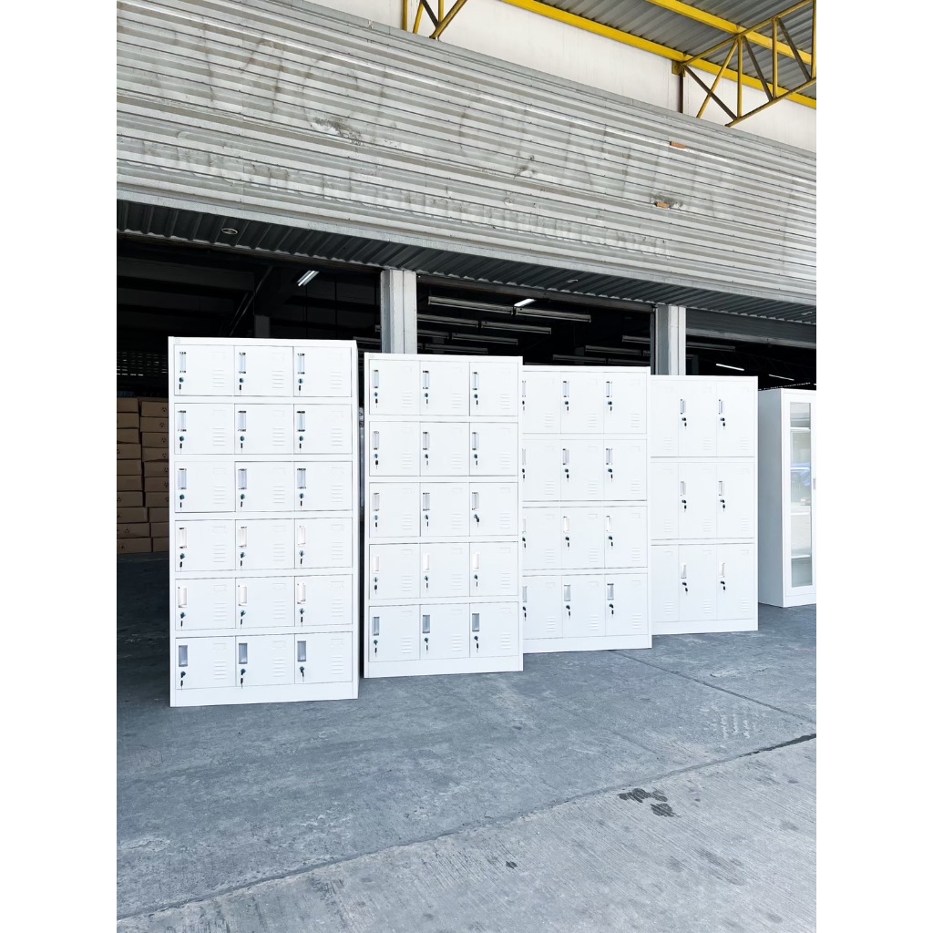 ตู้ล็อคเกอร์ 9 /12/ 15/ 18ช่อง พร้อมส่ง สีขาว และเทาครีม ส่งฟรี