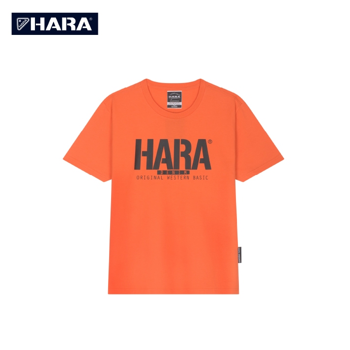 Hara เสื้อยืด Hara Classic สกรีนลายป้ายหนัง รุ่น HMTS-900438 (เลือกไซส์ได้)