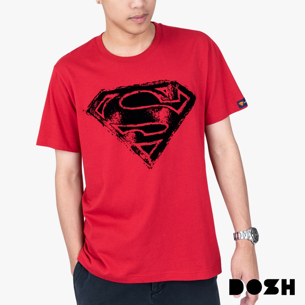 DOSH MEN'S T-SHIRTS SUPERMAN เสื้อยืดคอกลมผู้ชาย FSMT5231-RE
