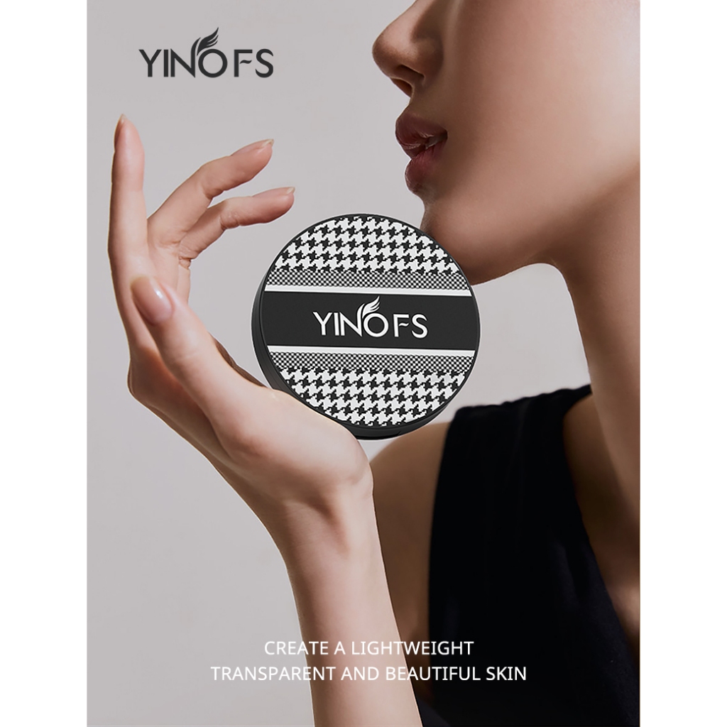 Yinofs NO.YS002 แป้งพัฟผสมรองพื้น เนื้อเนียนบางเบา ปกปิด กันน้ำ คุมมัน และไฮยาลูรอนบำรุงผิว SPF 20 PA++