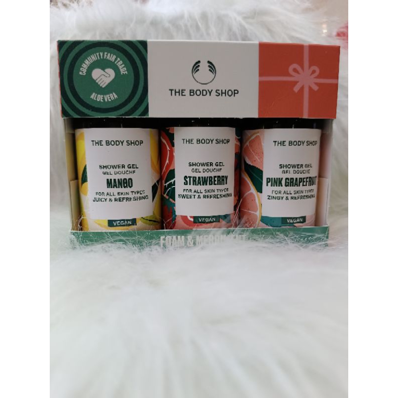 THE BODY SHOP SHOWER GEL TRIO ชุดเซ็ทของขวัญ ขนาดพกพาเดินทาง