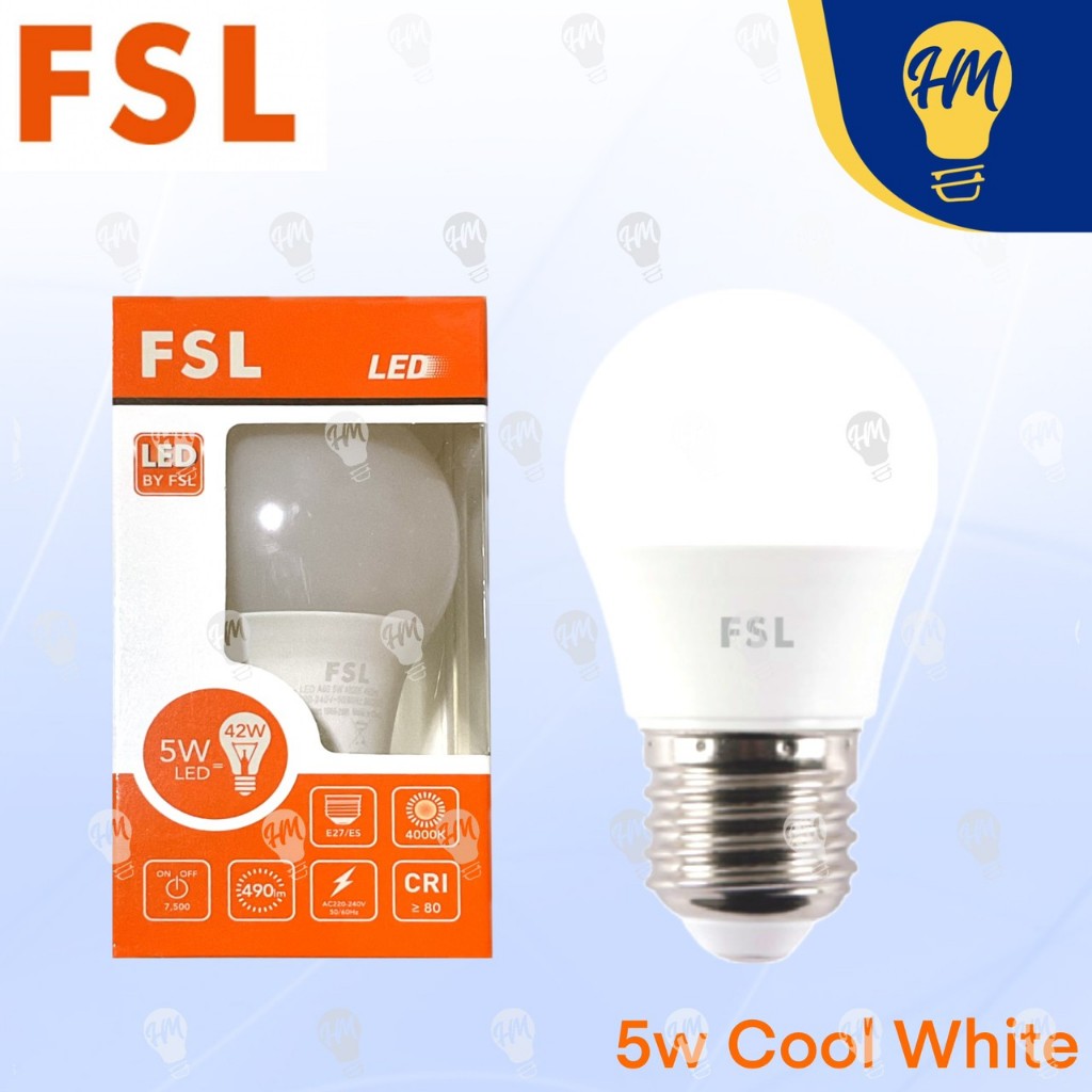 FSL หลอดไฟ LED 5W 7W 9W 11W 13W 15W แสงคูลไวท์ (4000 Kelvin) หลอดประหยัดไฟ LED Bulb
