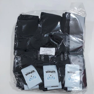 ถุงเท้าข้อกลางสีดำ ป้ายTopsox หนา นุ่ม ยกโหล12คู่