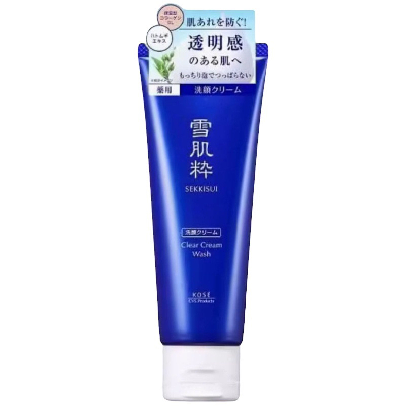 [แท้/หิ้วเอง🎌]Kose Sekkisui Clear Cream Wash ครีมโฟมล้างหน้าเพื่อผิวกระจ่างใส