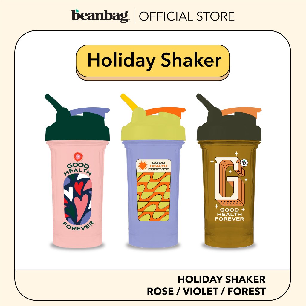 Beanbag Holiday Shaker 500 ml. แก้วเชคโปรตีนขนาด 500 ml.