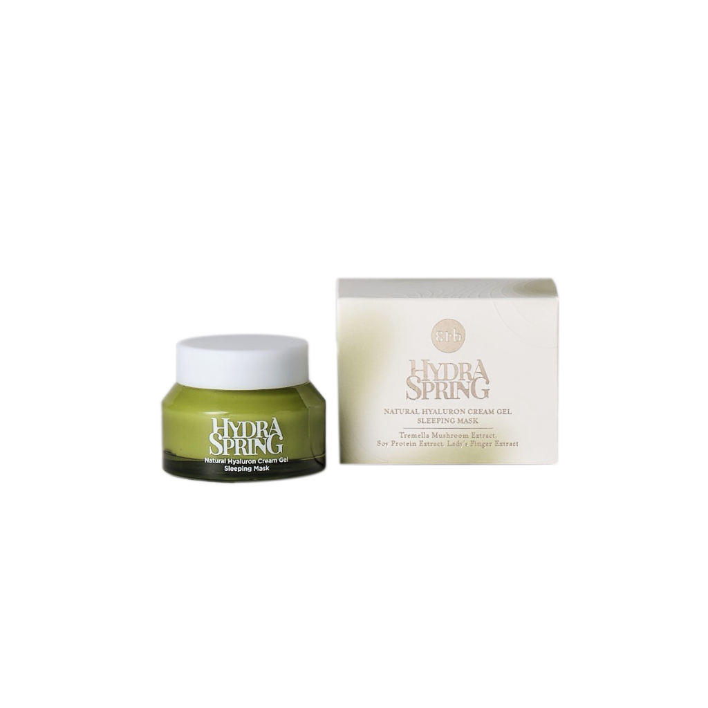 Erb Hydra-Spring Natural Hyaluron Cream Gel Sleeping Mask 50 g สลิปปิ้งมาสก์บำรุงผิวหน้า เพื่อเนียนนุ่ม