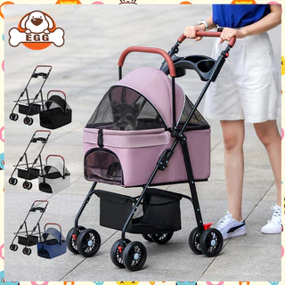 【พร้อมส่ง】EGG รถเข็นสุนัข ถอดออกได้ รับน้ำหนักได้ถึง 20 กิโลกรัม รถเข็นสัตว์เลี้ยง รถเข็นแมว รถเข็นสุนัขและแมว COD