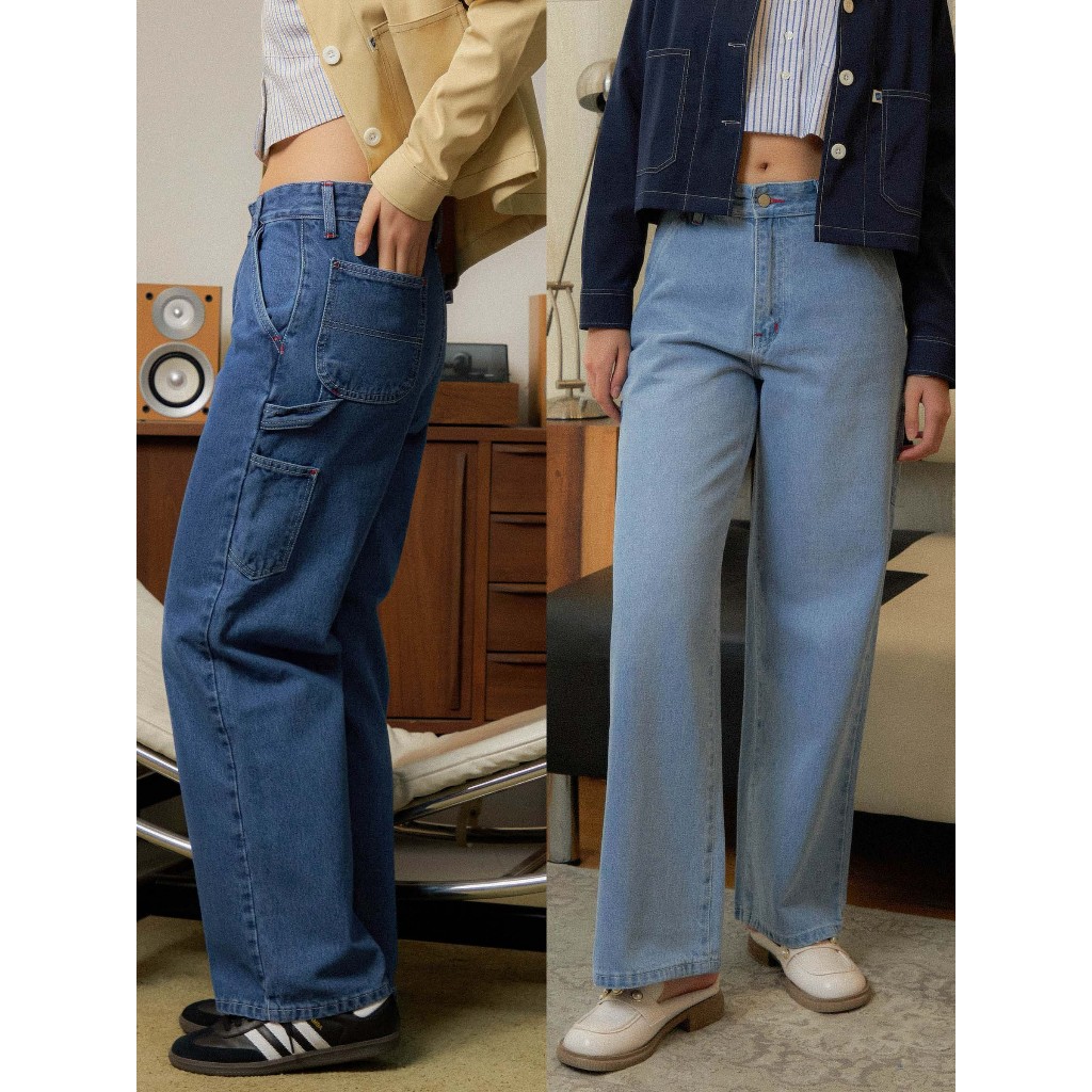 ENDOFMARCH | NIKKO JEANS กางเกงยีนส์ทรงกระบอก ดีเทลกระเป๋าข้าง