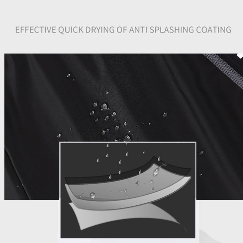 กางเกงว่ายน้ำชายไซส์ใหญ่ 6XL-8XL สีดำ ด้านข้างแต่งผ้าลายทางและสกรีน SPORT - รูปที่ 3