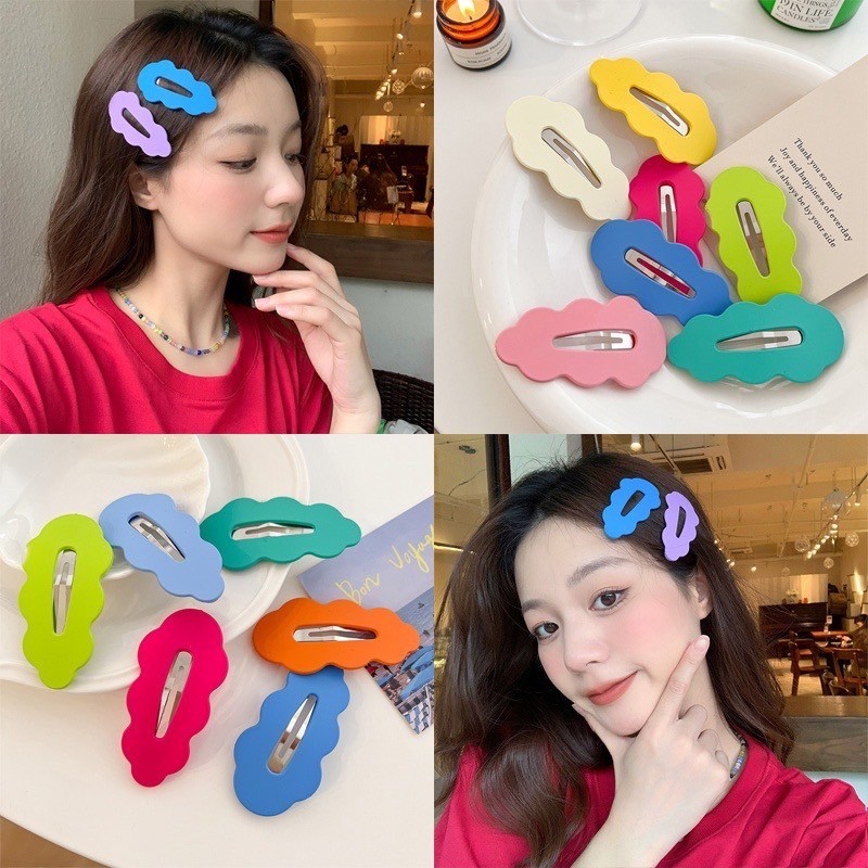 Q-170 กิ๊บติดผมหน้าม้าคละสี หัวใจน่ารักๆ สีแคนดี้ สไลต์เกาหลี กิ๊บเด็ก กิ๊บหนีบผม