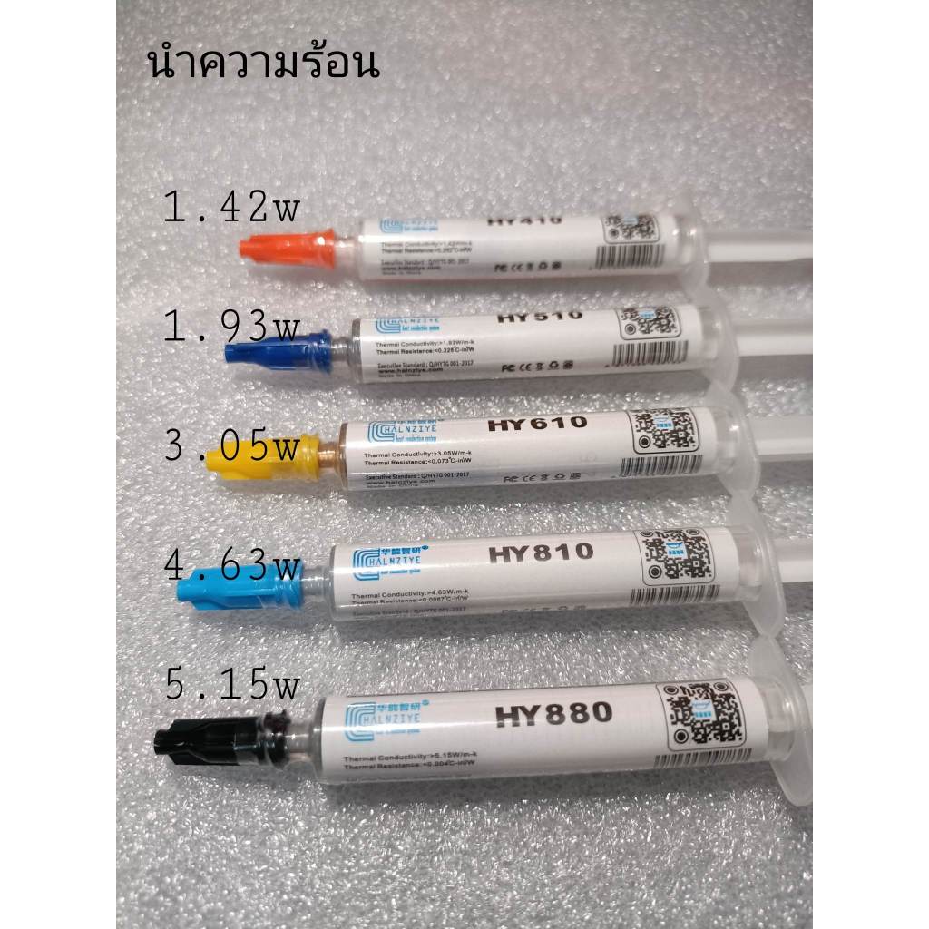 ส่งจากไทย ชิลิโคนระบายความร้อน ซีพียู cpu Halnziye นำความร้อนสูงทนความร้อน ประสิทธิภาพสูง HY880 HY81