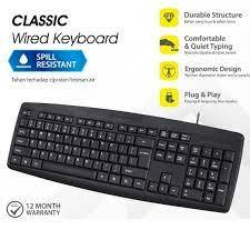KEYBOARD (คีย์บอร์ด) MICROPACK K-203 CLASSIC KEYBOARD (EN/TH) (BLACK)
