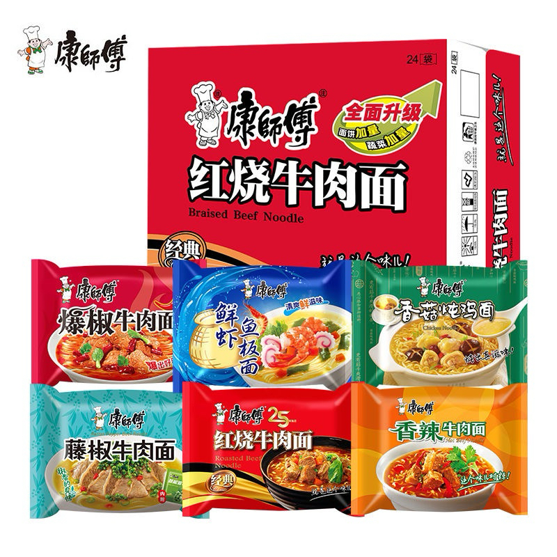 มาม่าจีนคังซือฝุ เส้นหนึบมาก รส อร่อยมาก มาม่า 康师傅方便面