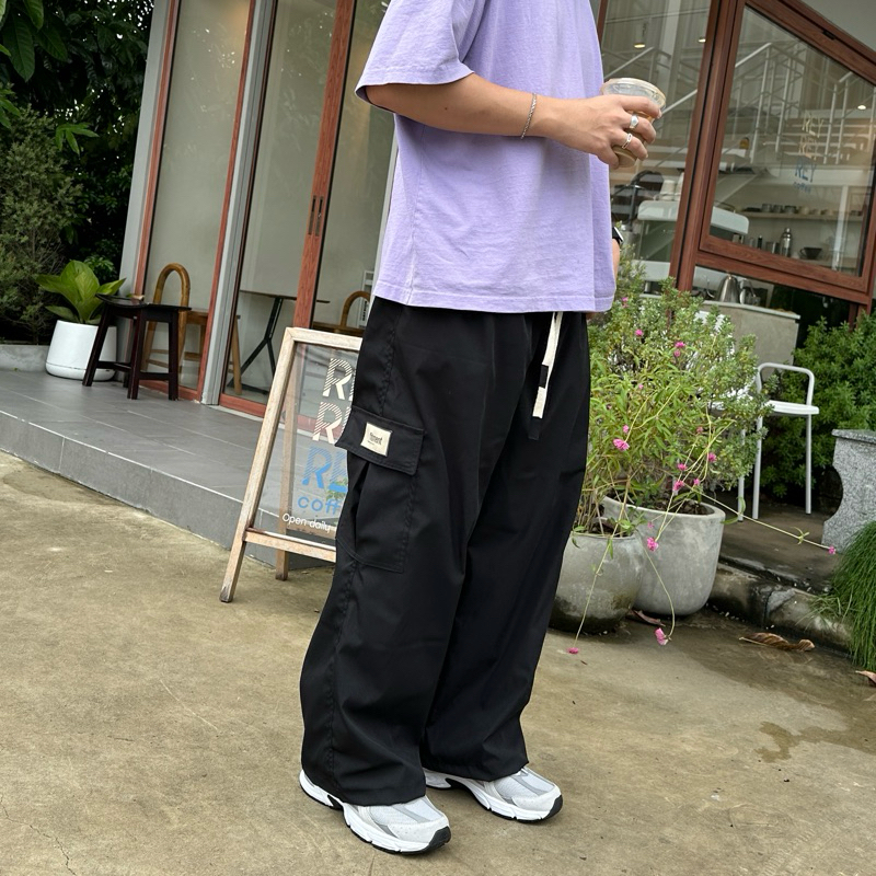 fitment cargo สีดำ เอว28-56นิ้ว