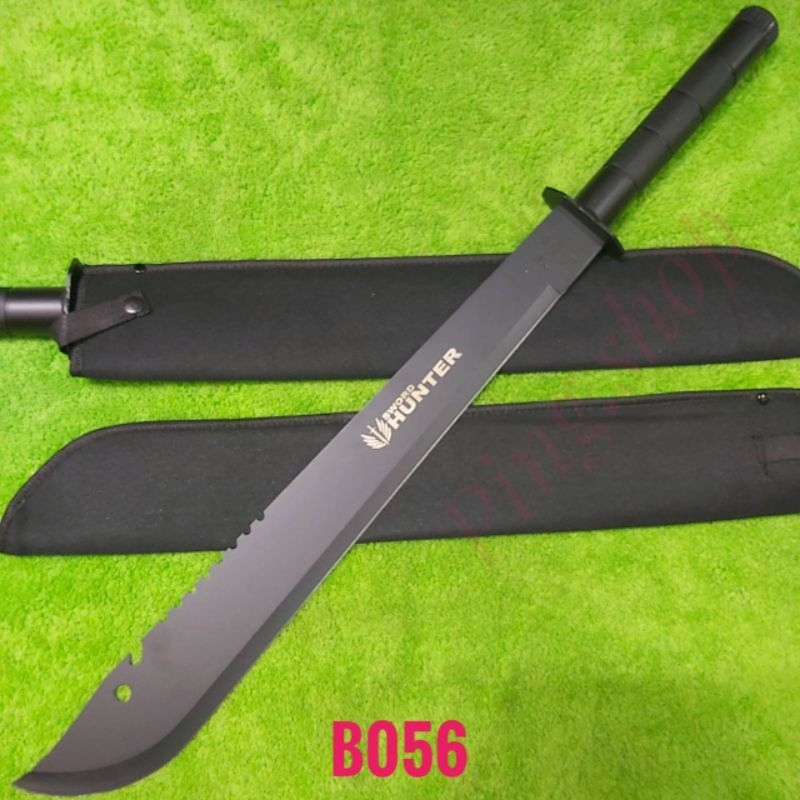 อุปกรณ์เดินป่า มีดยาว มีดสปาต้า มีดดาบ HUNTER รุ่น B056 ใบดำปลายแหลม