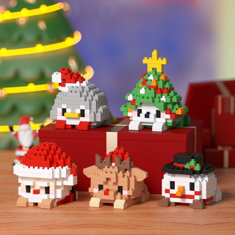 [ พร้อมส่ง ] บล็อคตัวต่อ Christmas คริสต์มาส จิ๋ว เล็ก รูปซานต้า กวาง สโนว์แมน ของเล่นเสริมการเรียนรู้ สําหรับเด็ก
