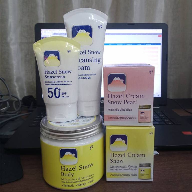 ฟูจิ เฮเซล ครีม สโนว์ มอยเจอร์ไรซิ่งครีม 50 ก. (แบบขวด) FUJI HAZEL CREAM SNOW MOISTURISING CREAM 50 G ครีมภูเขาเฮสลีน