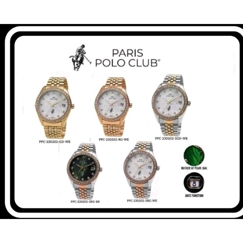 Paris Polo Club นาฬิกาผู้หญิง สายสเตนเลส  รุ่น PPC-230202