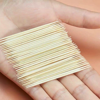 1500ไม้จิ้มฟันไม้ไผ่ไม้จิ้มฟันที่ใช้แล้วทิ้งเครื่องมือฟันสองหัว