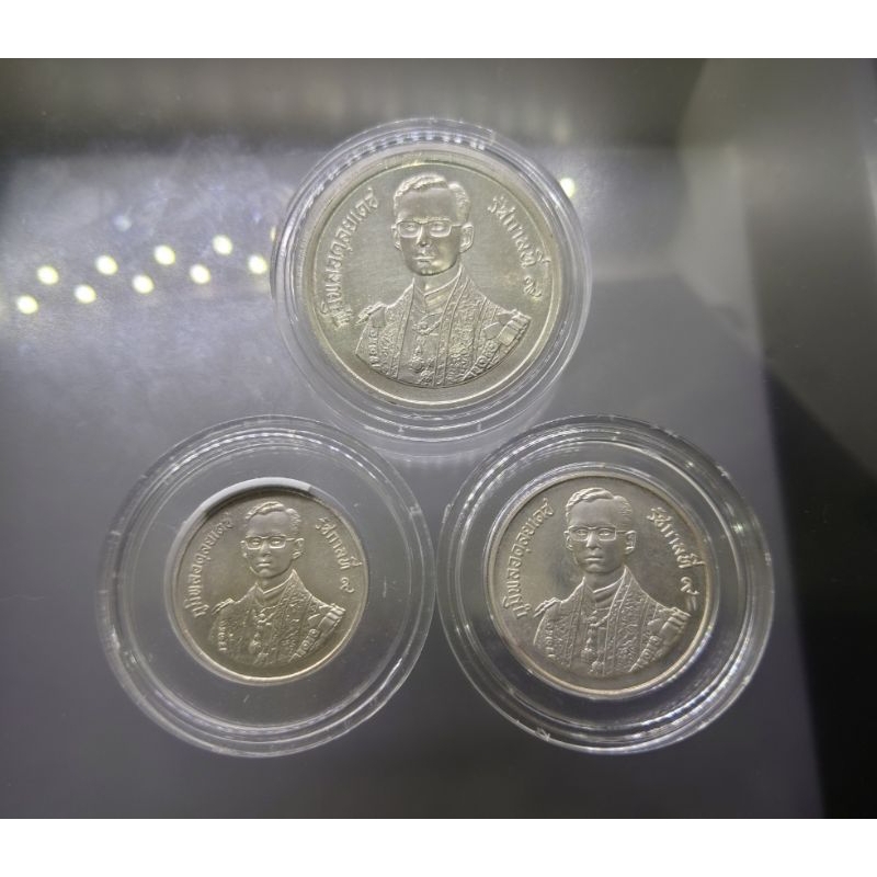เหรียญ เนื้อเงิน ครบชุด 150-300-600 บาท วาระที่ระลึกเฉลิมพระชนมพรรษาครบ 60 พรรษา รัชกาลที่9 หายาก #ร9 #เหรียญที่ระลึก