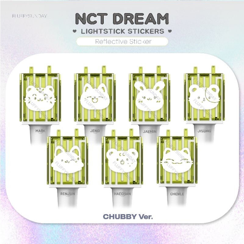 สติ๊กเกอร์ติดแท่งไฟ NCT DREAM ☆ Chubby Ver. สติกเกอร์สะท้อนแสง