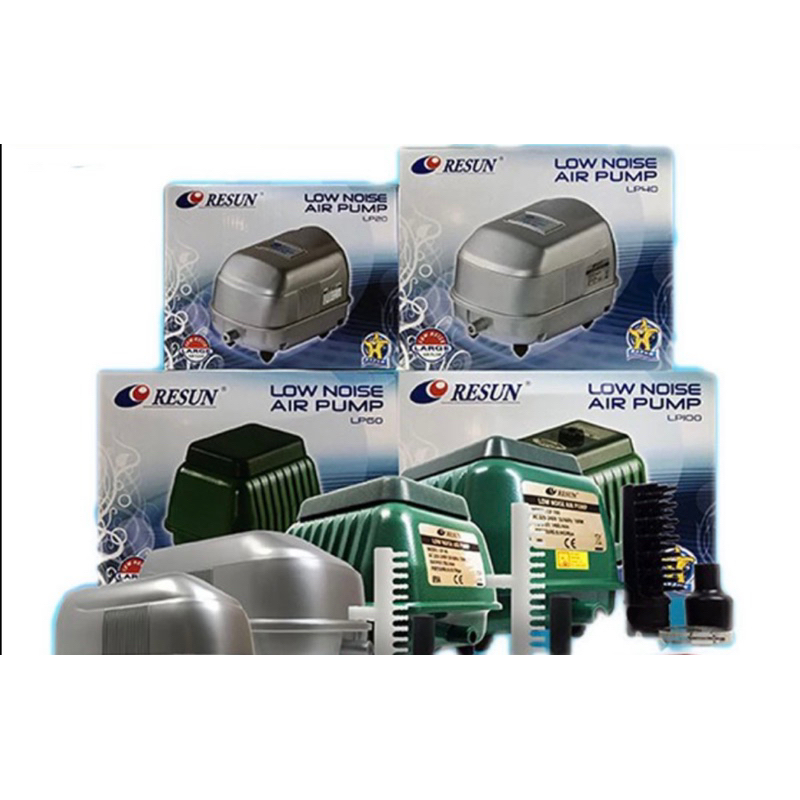 Resun: ปั๊มลมออกซิเจน เครื่องศูนย์แท้ LP20 LP40  Airpump AC diaphragm