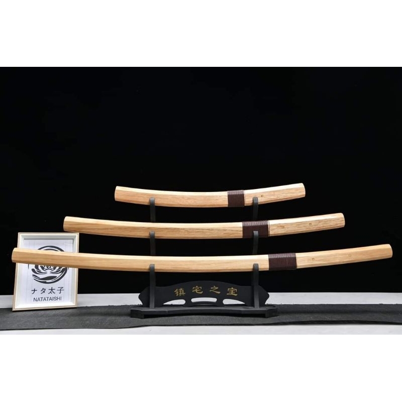 ดาบซามูไรแท้ ชิราซายะ T10 ไม้เมเปิ้ล 8 เหลี่ยม ทันโตะ วากิ คาตานะ