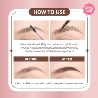 Cathy Doll พู่กันวาดเส้นคิ้ว【โบรว์สโตรกแทททูทินท์】เส้นขนคิ้ว กันน้ำ Brow Stroke Tattoo Tint 4.5g