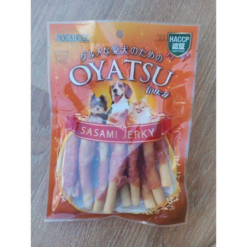 โอยะสึ Oyatsu🐶🐶 ไก่พันแท่งชีสสติ๊ก​ รสชีส​ 1ถุงมี9ชิ้น