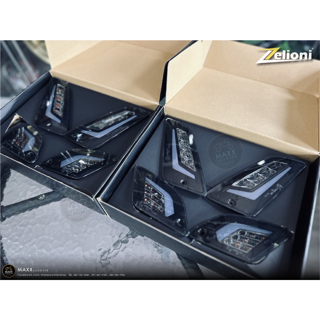 ชุดไฟท้ายไฟเลี้ยว Zelioni สำหรับ New Vespa GTS / GTV HPE