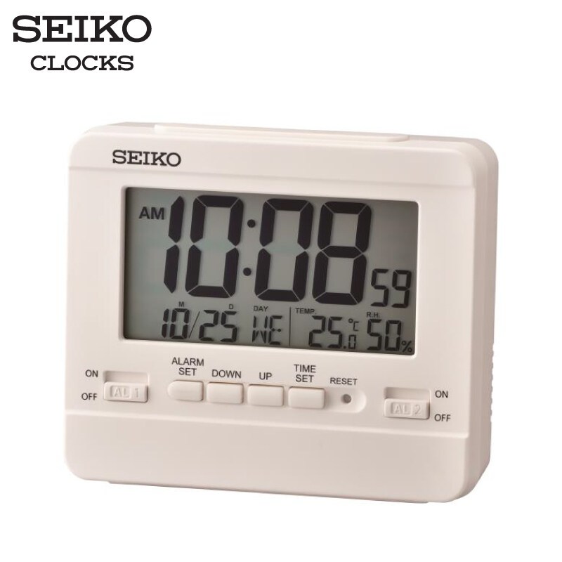 SEIKO CLOCKS นาฬิกาดิจิตอล รุ่น QHL086W ขนาด 3.5x4.1 นิ้ว