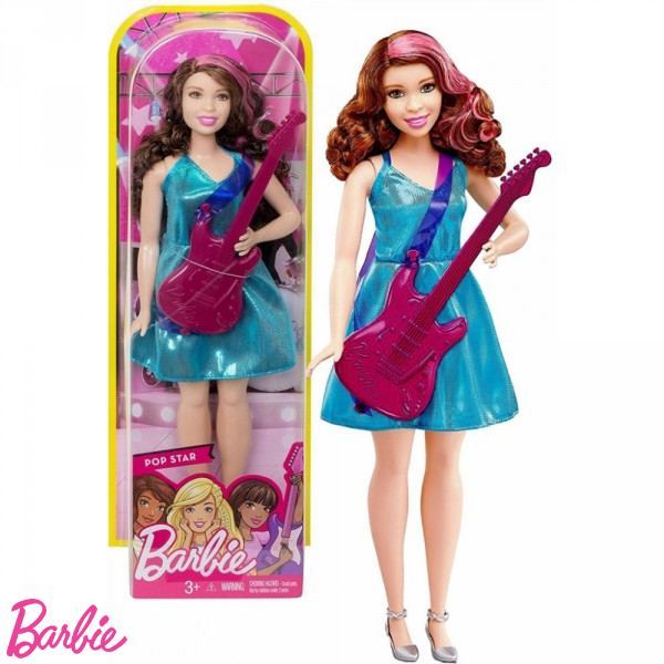 (ล้างสต็อต) ตุ๊กตาบาร์บี้ Barbie POP STAR (นักกีตาร์) ลิขสิทธิ์แท้100% DVF52
