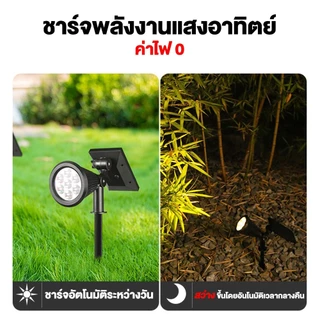 Panasi ไฟปักสนามโซล่าเซลล์ โคมไฟสนาม ไฟตกแต่งสวน พลังงานแสงอาทิตย์ 7LED ใช้ในสวน