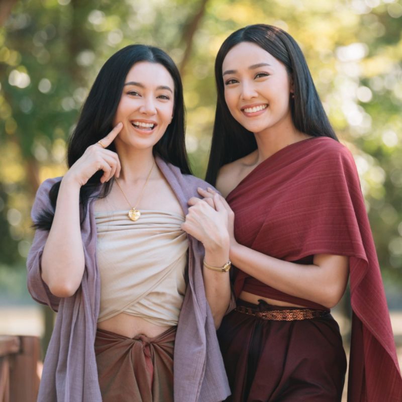 สไบผ้าด้าน ผ้าแถบ (พร้อมส่ง)ส่งเร็ว 1วันถึง