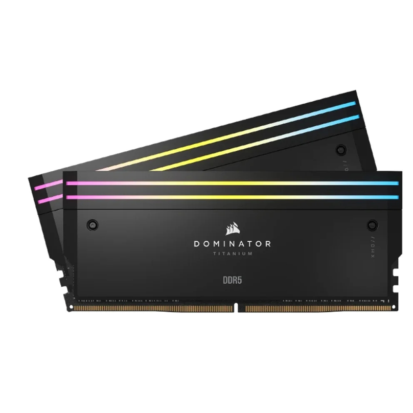 48GB (24GBx2) DDR5 7200MHz RAM (หน่วยความจำ) CORSAIR DOMINATOR TITANIUM RGB DDR5 (INTEL XMP) (BLACK)