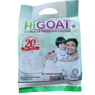 🐐นมแพะ🐐HiGOAT (แบบถุง) รสธรรมชาติ ของแท้ 100%  ถุงละ 15 ซองๆ…