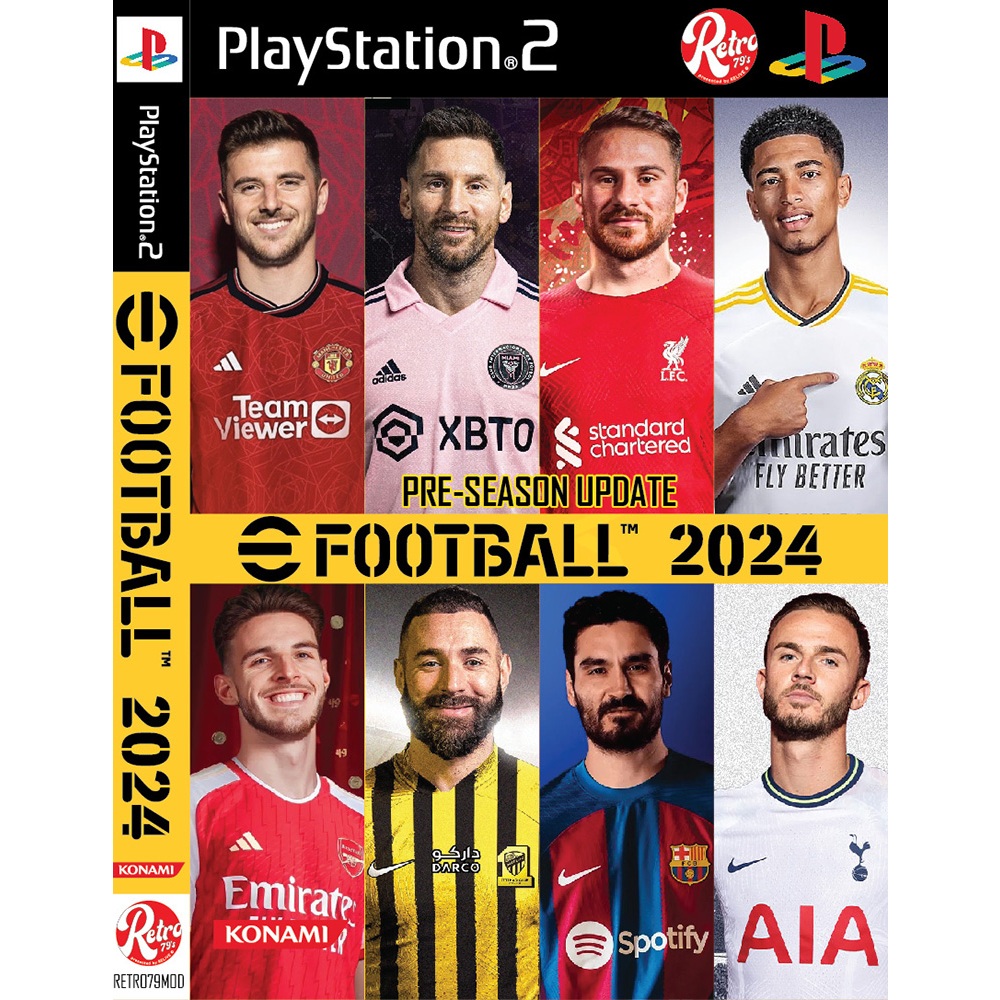 💿 แผ่นเกมส์ PS2 💿 E football 2024 - PRE SEASON UPDATE - PES 2024 EFOOTBALL ⚔️ PlayStation 2